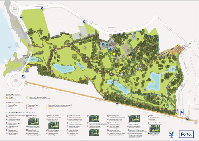 Map of Parque da Cidade COPYRIGHT: Camara Municipal do Porto